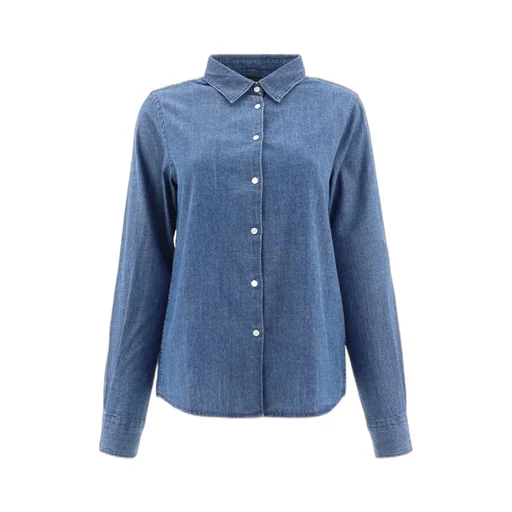 Collared Buttoned Denim Shirt