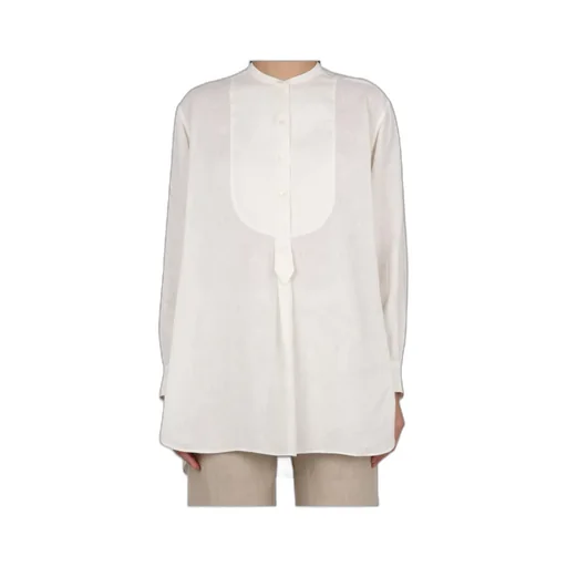 Collarless Buttoned Shirt