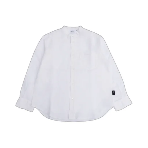Mandarin-Collar Long-Sleeves Shirt