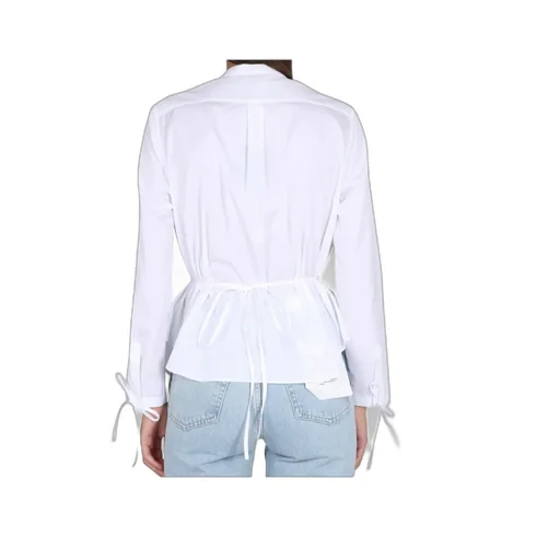 Peplum Buttoned Long-Sleeved Shirt