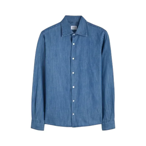 Long-Sleeved Denim Shirt