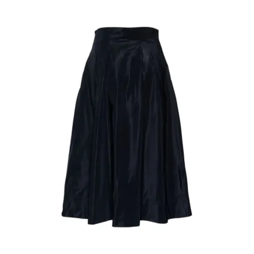 Ruched Flared Skirt
