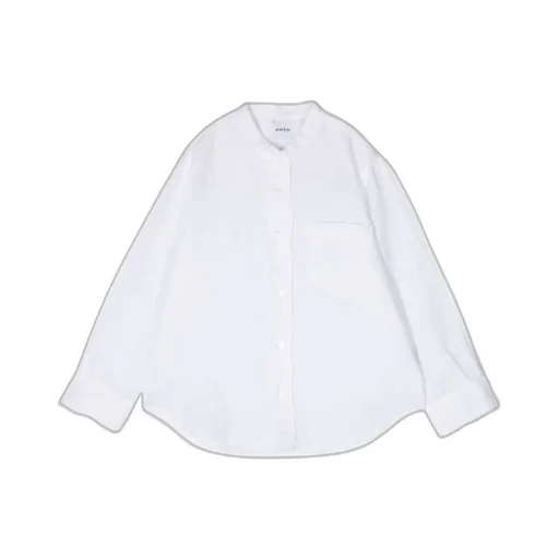 Collarless Patch Pocket Shirt