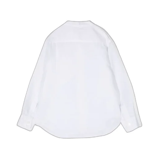 Collarless Patch Pocket Shirt