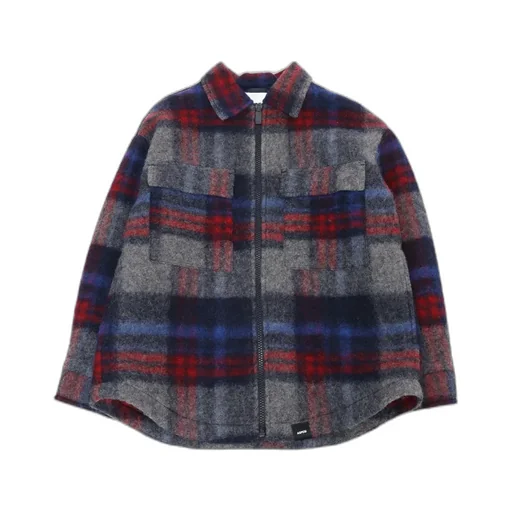 Check-Pattern Knitted Jacket