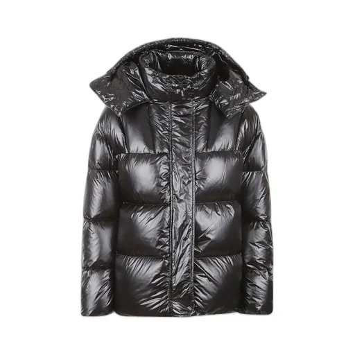 Long-Sleeved Quilted Down Jacket