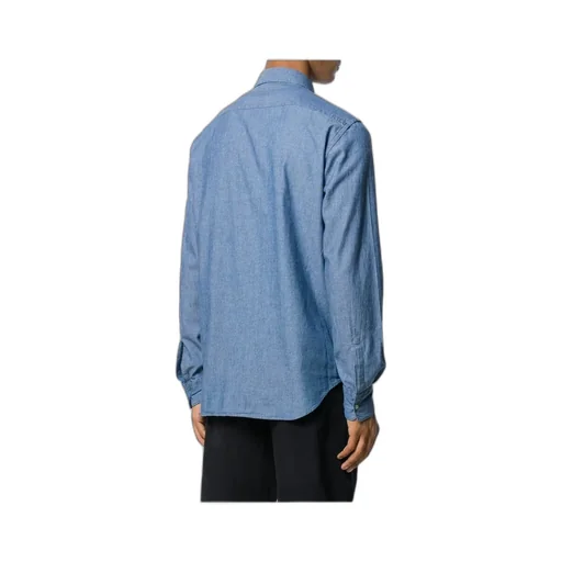 Buttoned Long-Sleeved Denim Shirt
