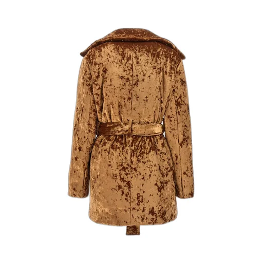 Crushed-Velvet Coat