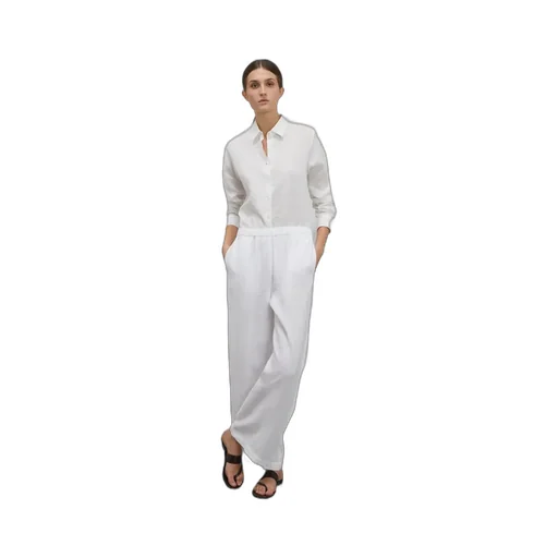 Pleated Wide-Leg Trousers