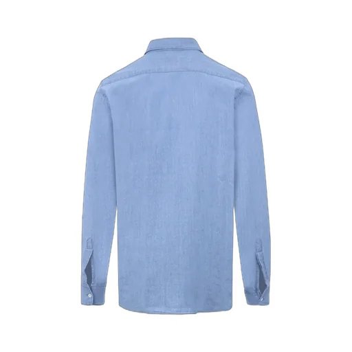 Chest-Pocketed Buttoned Denim Shirt