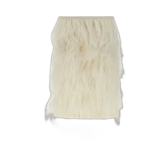 Ostrich Feather Mini Skirt