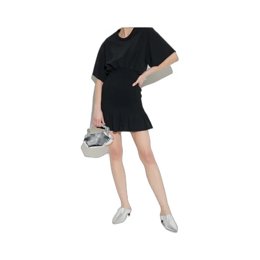 Smocked Ruffled Mini Dress