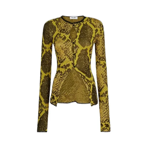 Jacquard Crewneck Cardigan