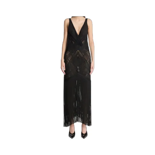 Embroidered Tulle Midi Dress