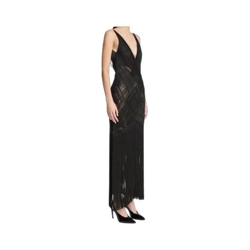 Embroidered Tulle Midi Dress