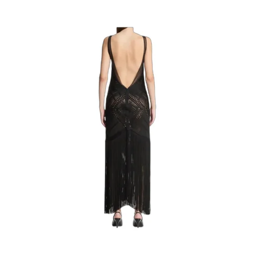 Embroidered Tulle Midi Dress