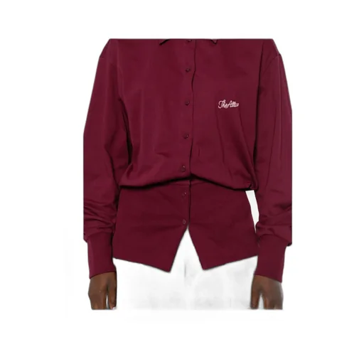 Banded Hem Button-Down Shirt