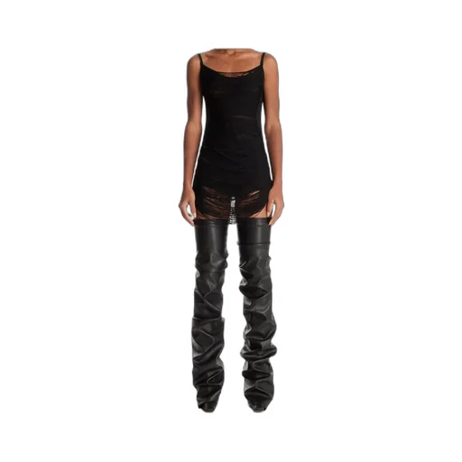 Draped Scoop Neck Mini Dress
