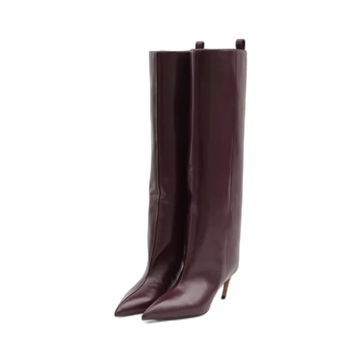 65Mm Pointed-Toe Leather Boots