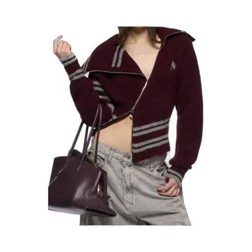 Cropped Zip-Up Cardigan