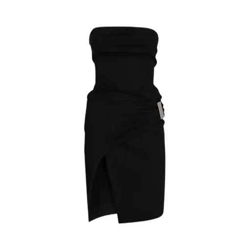 Strapless Ruched Midi Dress