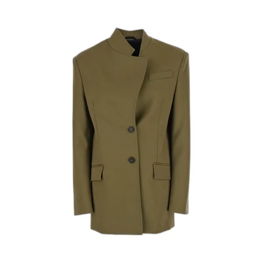 Single-Breasted Gabardine Blazer
