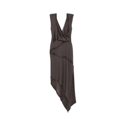 Sleeveless V-Neck Asymmetrical Hem Dress