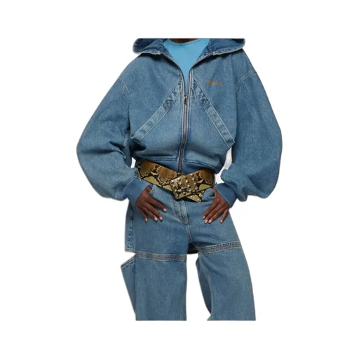Washed Denim Bomber Jacket