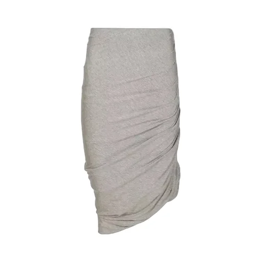 Asymmetric Draped Midi Skirt