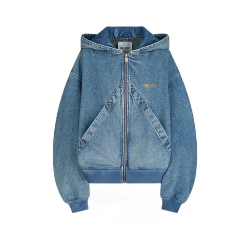 Washed Denim Bomber Jacket