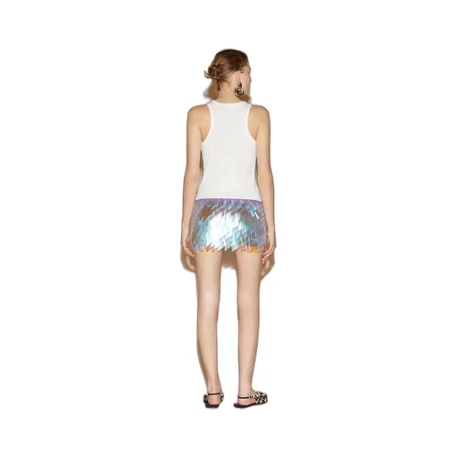 Iridescent Sequin Mini Skirt
