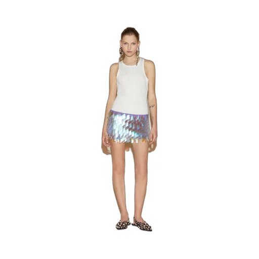 Iridescent Sequin Mini Skirt