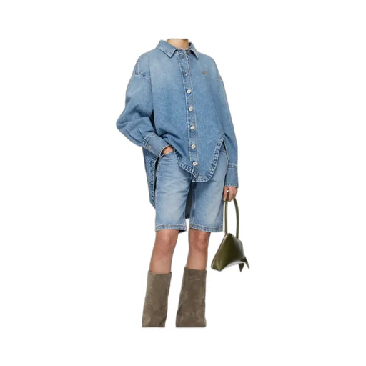 Belt Loop Denim Shorts