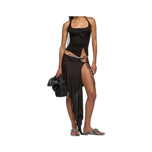 Side Split Asymmetric Skirt