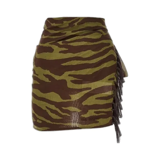 Zebra Print Muslin Skirt