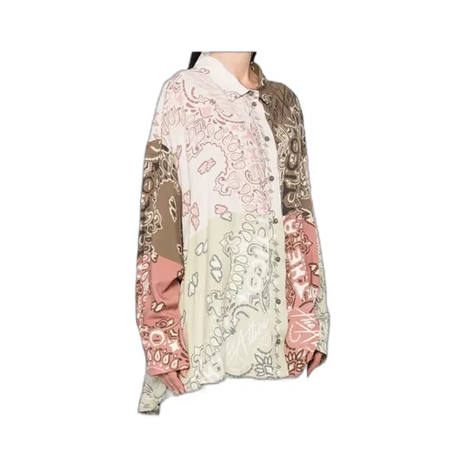 Paisley-Print Patchwork Shirt