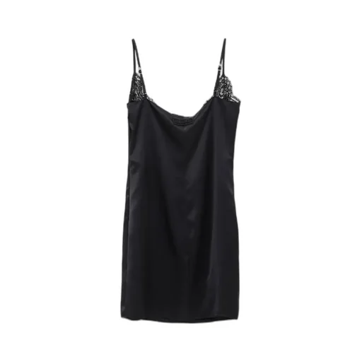 Lace-Panel Mini Dress