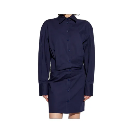 Draped Long-Sleeved Dress