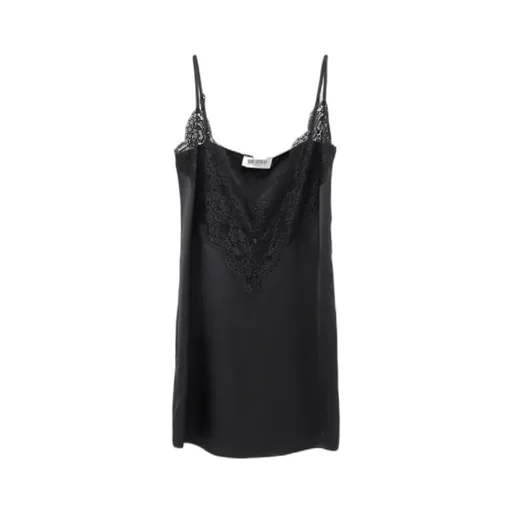 Lace-Panel Mini Dress