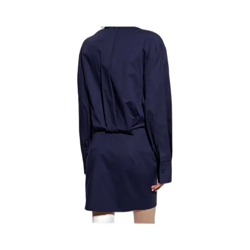Draped Long-Sleeved Dress
