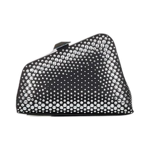 Black And Crystal Mini Clutch Midnight