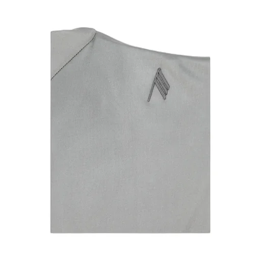 Asymmetric-Neck Mini Dress