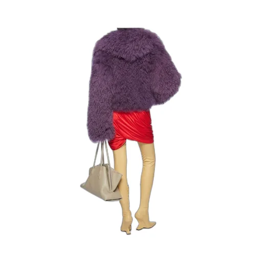 Mongolian Fur Long-Sleeves Jacket