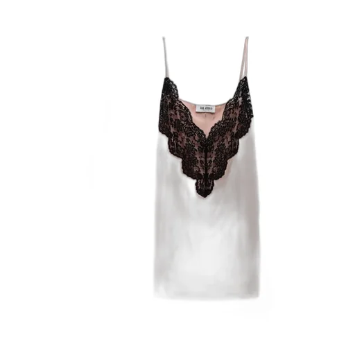 Lace-Panel Mini Dress