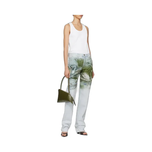 Swan Print Jeans