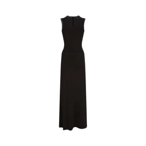 Crystal-Embellished Sleeveless Maxi Dress