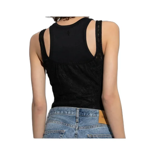 Lace-Detailed Crewneck Bodysuit