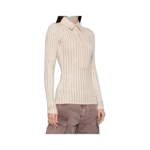 Embellished Long-Sleeved Polo Shirt