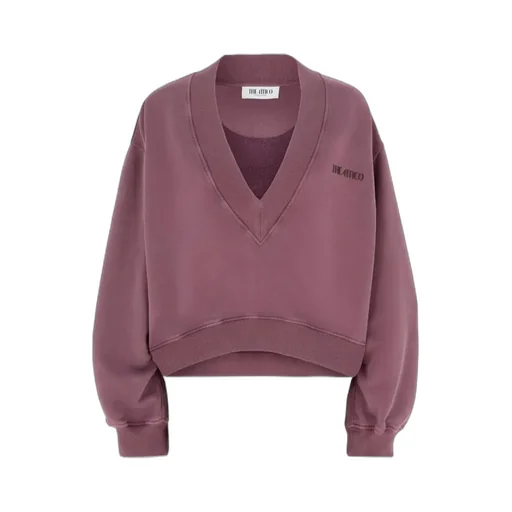 Logo Printed V-Neck Sweatshirt
