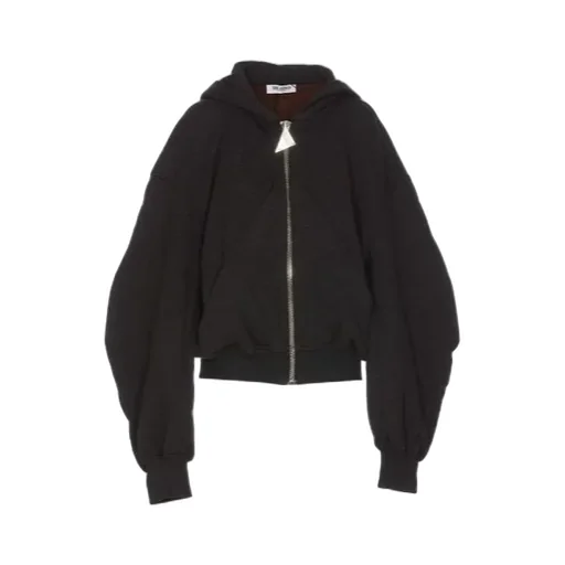 Logo Zip Puller Hooded Sweatshirt